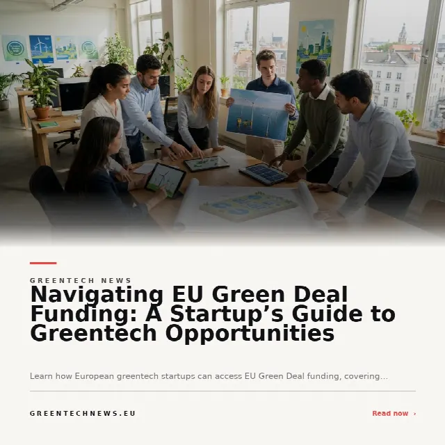 Share card for Navigating EU Green Deal Funding: A Startup’s Guide to Greentech Opportunities
