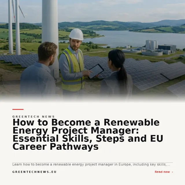 Share card for How to Become a Renewable Energy Project Manager: Essential Skills, Steps and EU Career Pathways