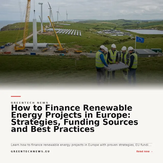 Share card for How to Finance Renewable Energy Projects in Europe: Strategies, Funding Sources and Best Practices