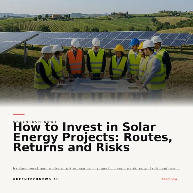 Share card for How to Invest in Solar Energy Projects: Routes, Returns and Risks